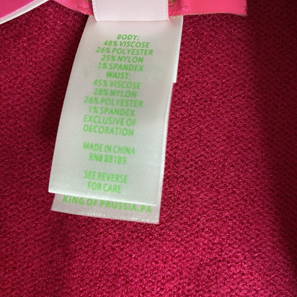 Lilly Pulitzer Lizona Sweater Knit‎ Pencil Skirt Sz Medium Poinsettia Red Button - Picture 9 of 13
